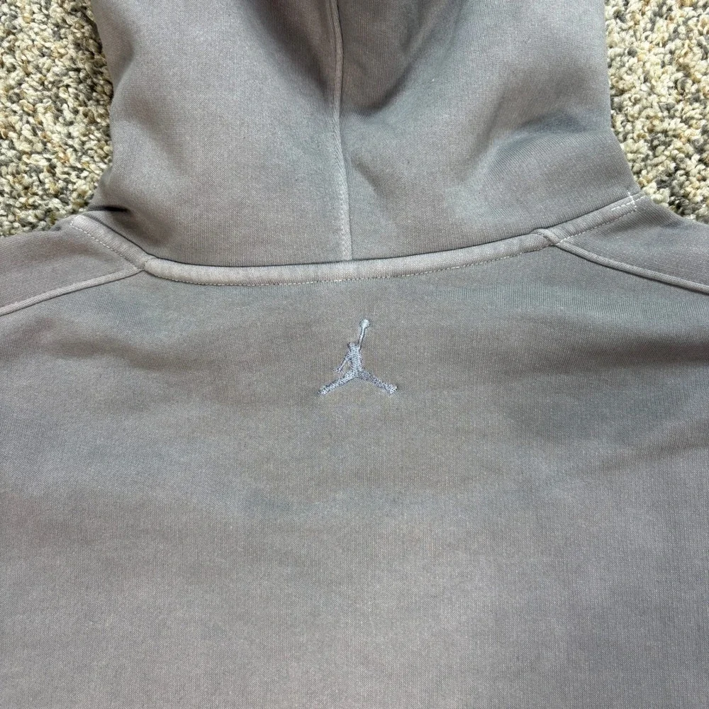 Air Jordan Men's XXL Hooded Sweatshirt Pullover HoodieGray Faded Satin Lined